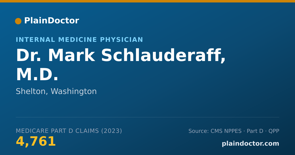 Shareable card for Mark Schlauderaff, M.D. - Internal Medicine Physician, Shelton, WA