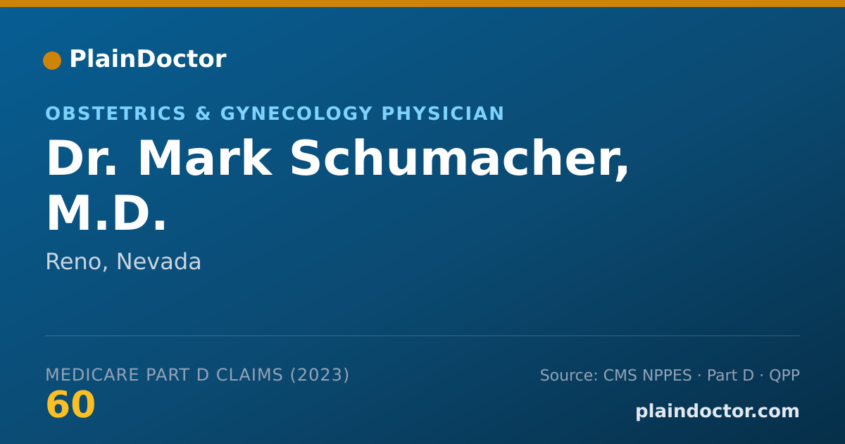 Shareable card for Mark Schumacher, M.D. - Obstetrics & Gynecology Physician, Reno, NV