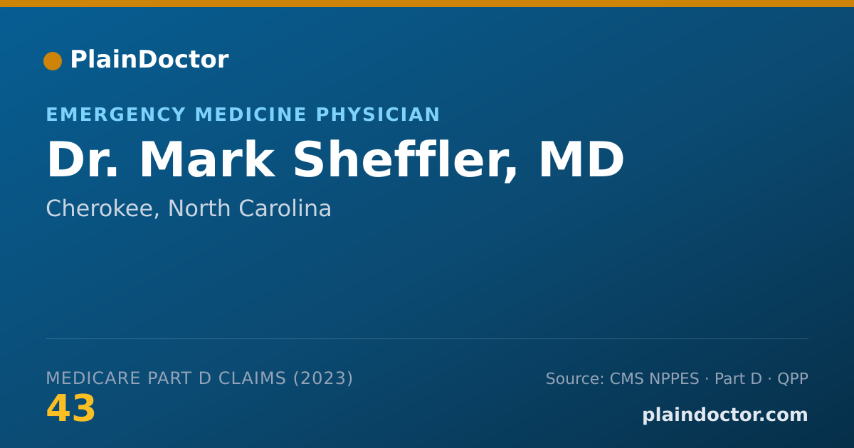 Shareable card for Mark Sheffler, MD - Emergency Medicine Physician, Cherokee, NC