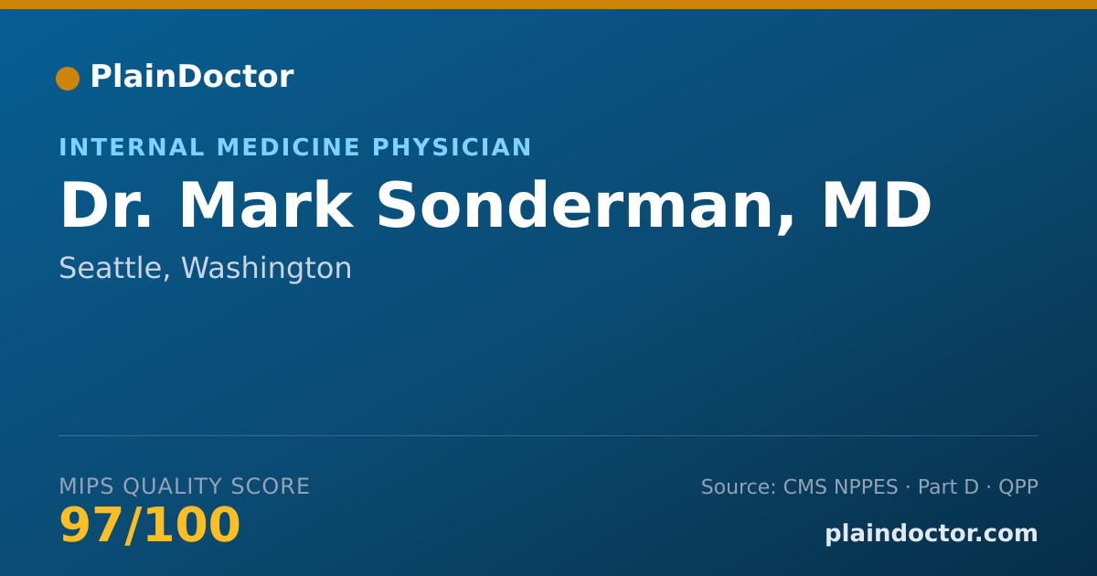 Shareable card for Mark Sonderman, MD - Internal Medicine Physician, Seattle, WA