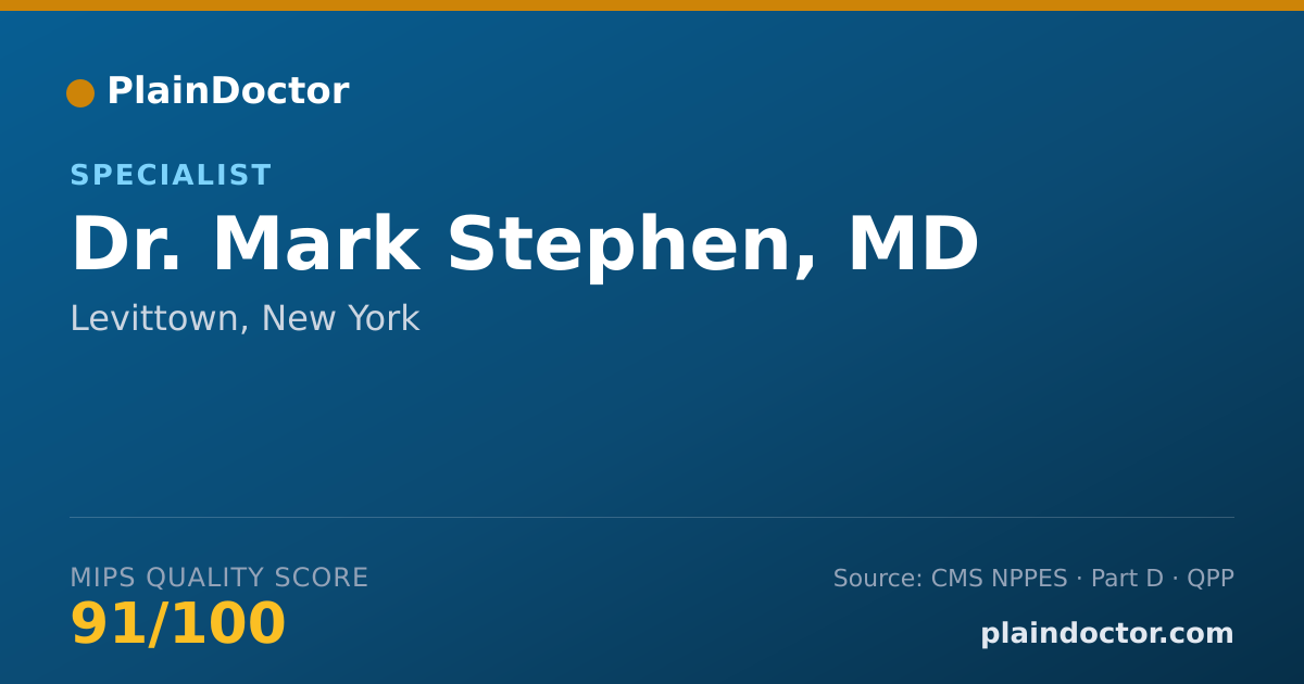 Shareable card for Mark Stephen, MD - Specialist, Levittown, NY