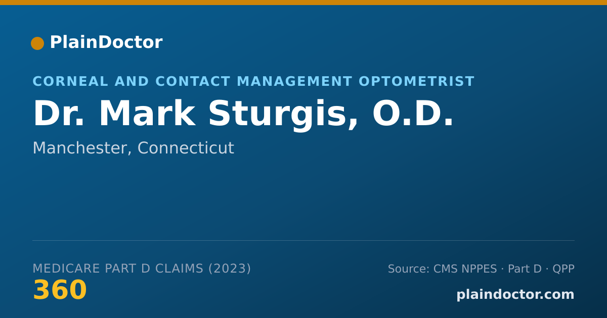 Shareable card for Mark Sturgis, O.D. - Corneal and Contact Management Optometrist, Manchester, CT