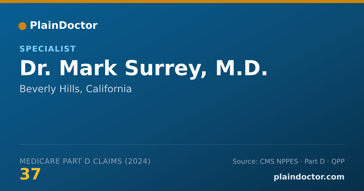 Shareable card for Mark Surrey, M.D. - Specialist, Beverly Hills, CA