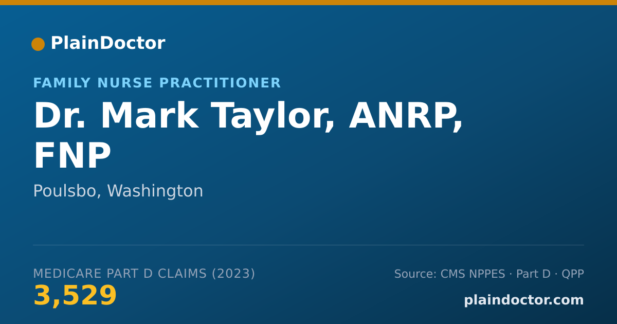 Shareable card for Mark Taylor, ANRP, FNP - Family Nurse Practitioner, Poulsbo, WA