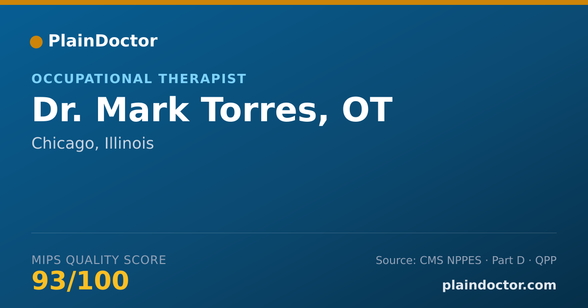 Shareable card for Mark Torres, OT - Occupational Therapist, Chicago, IL
