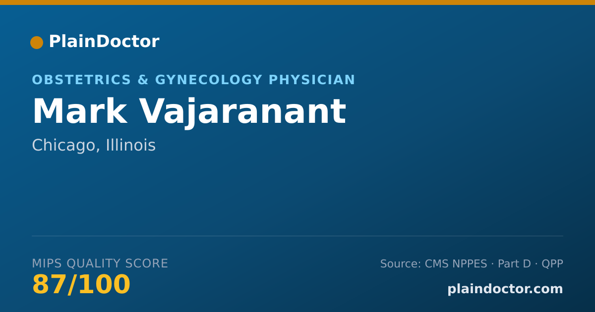 Shareable card for Mark Vajaranant - Obstetrics & Gynecology Physician, Chicago, IL