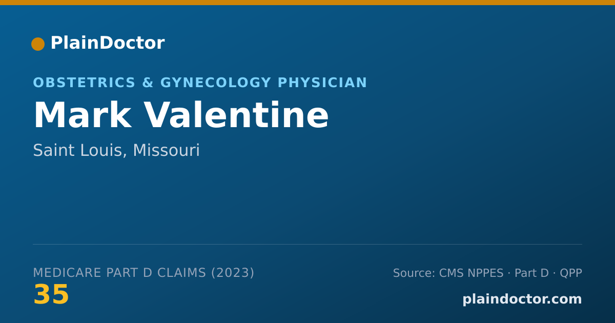 Shareable card for Mark Valentine - Obstetrics & Gynecology Physician, Saint Louis, MO