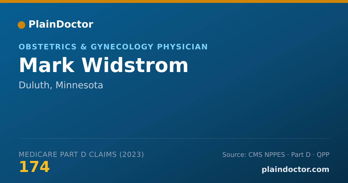 Shareable card for Mark Widstrom - Obstetrics & Gynecology Physician, Duluth, MN