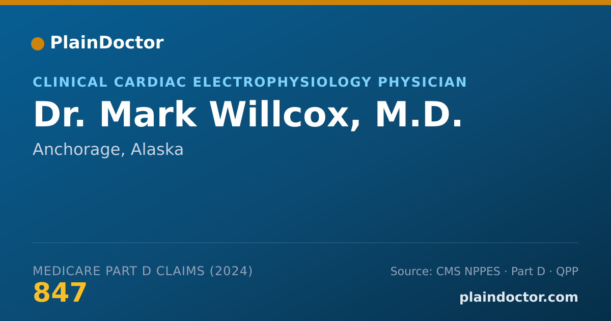 Shareable card for Mark Willcox, M.D. - Clinical Cardiac Electrophysiology Physician, Anchorage, AK