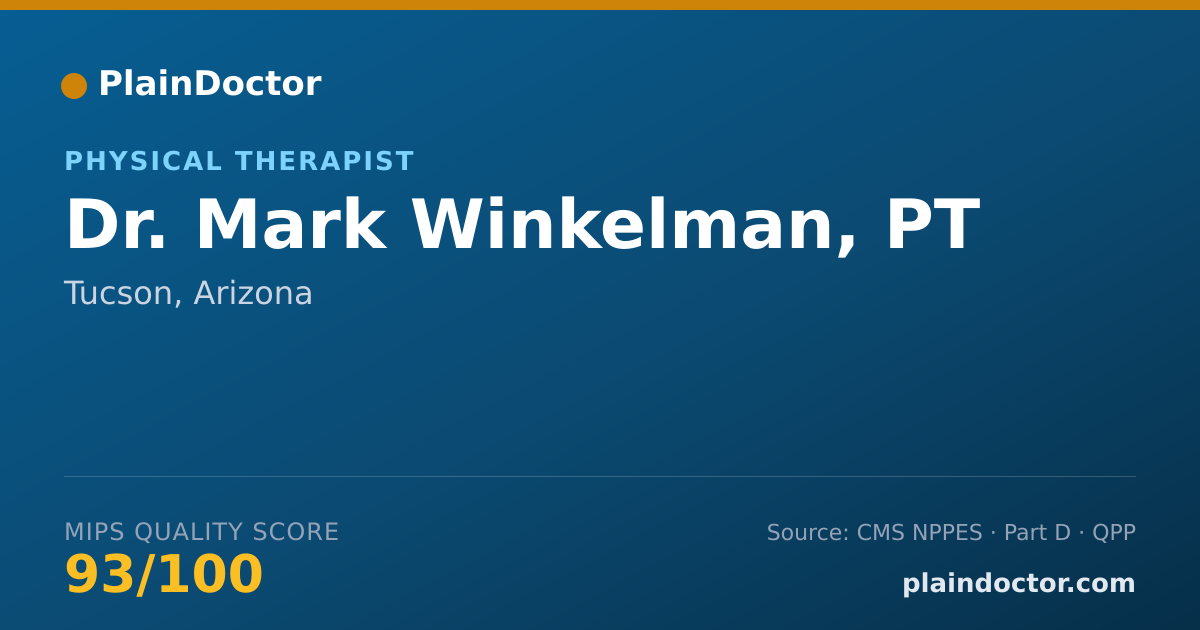 Shareable card for Mark Winkelman, PT - Physical Therapist, Tucson, AZ