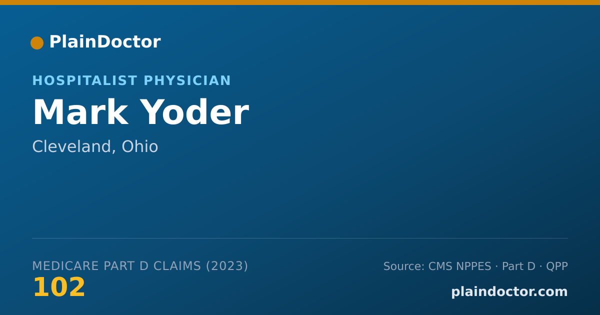 Shareable card for Mark Yoder - Hospitalist Physician, Cleveland, OH