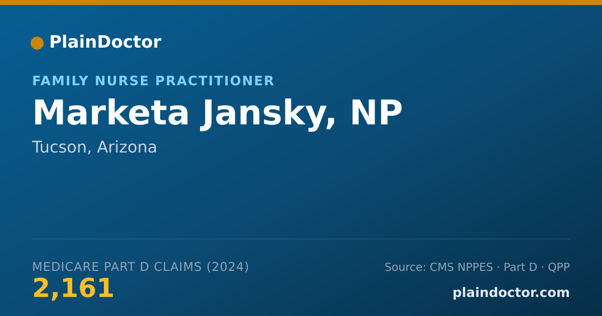 Shareable card for Marketa Jansky, NP - Family Nurse Practitioner, Tucson, AZ