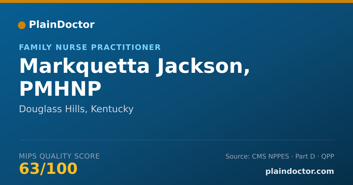 Shareable card for Markquetta Jackson, PMHNP - Family Nurse Practitioner, Douglass Hills, KY