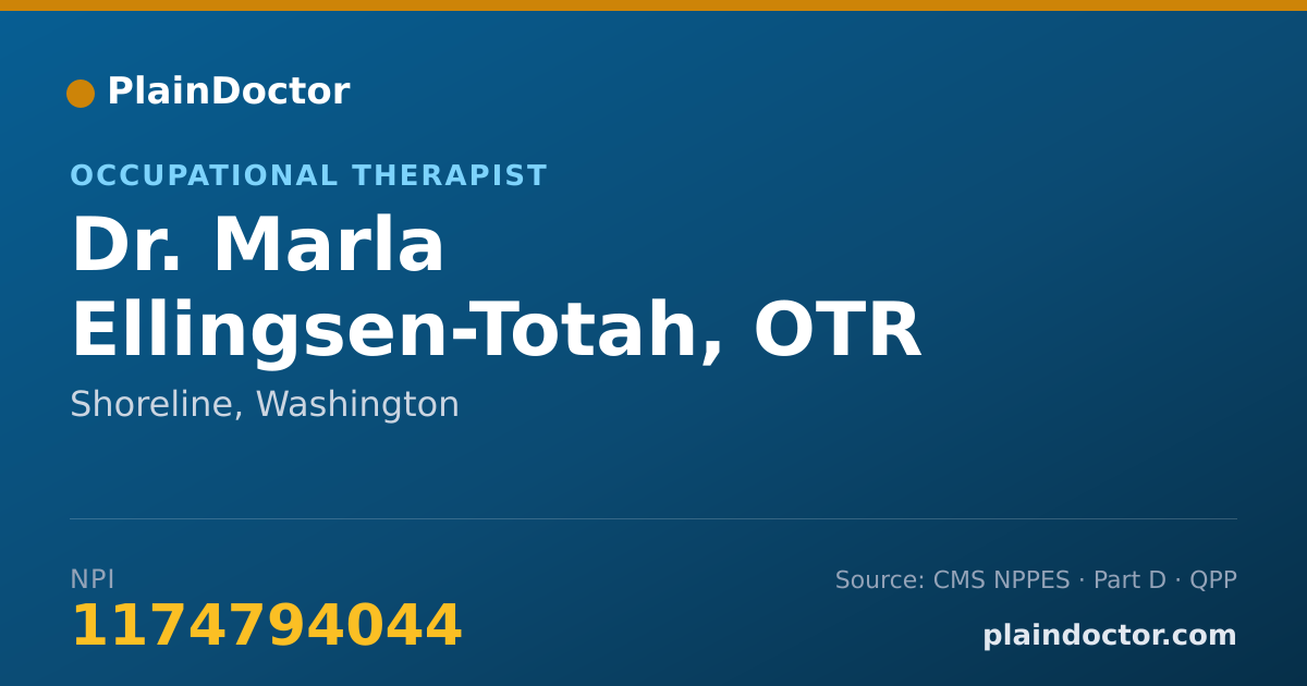 Shareable card for Marla Ellingsen-Totah, OTR - Occupational Therapist, Shoreline, WA