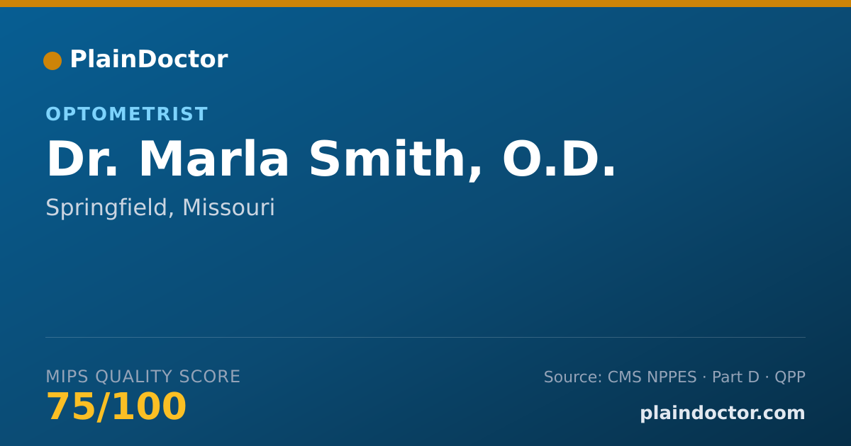 Shareable card for Marla Smith, O.D. - Optometrist, Springfield, MO