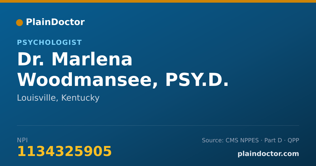 Shareable card for Marlena Woodmansee, PSY.D. - Psychologist, Louisville, KY