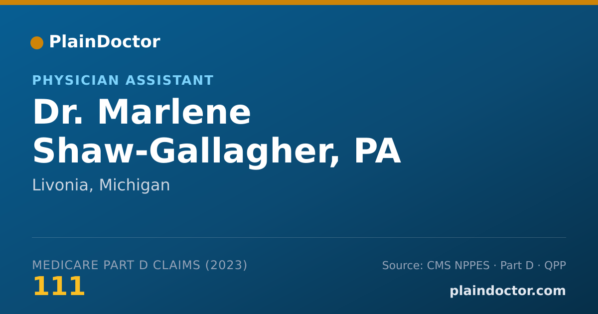 Shareable card for Marlene Shaw-Gallagher, PA - Physician Assistant, Livonia, MI