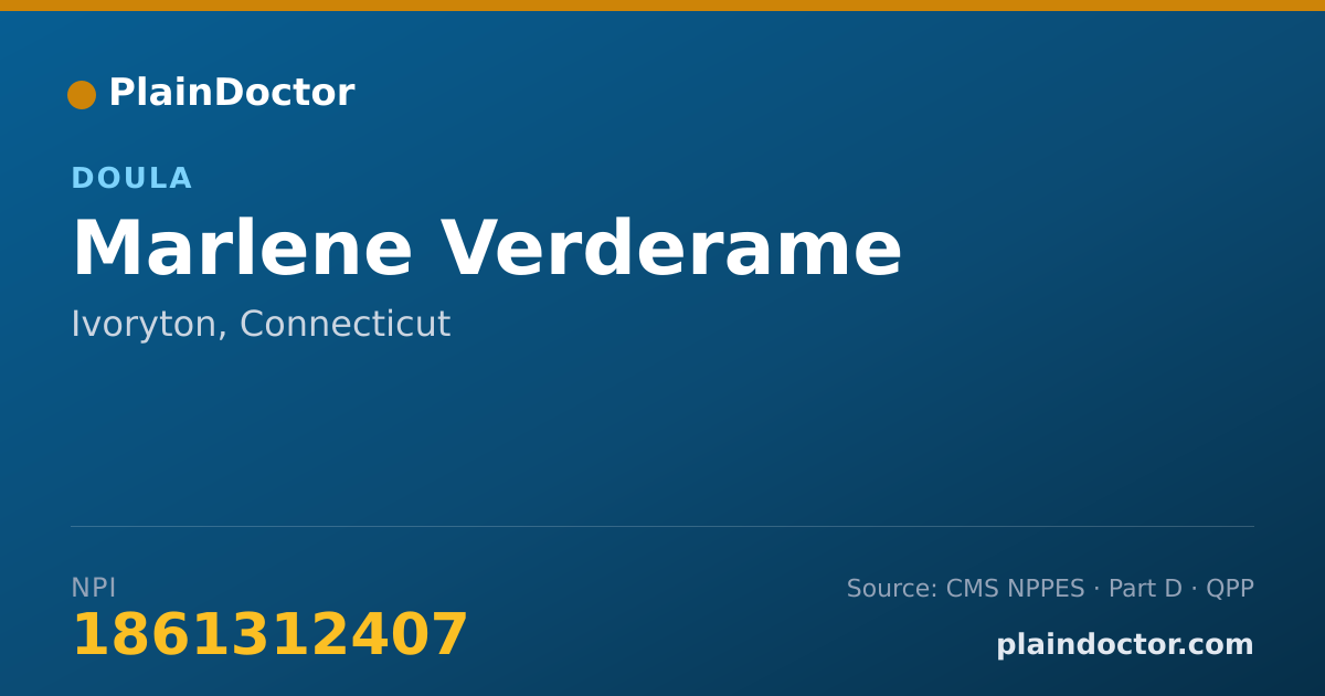 Shareable card for Marlene Verderame - Doula, Ivoryton, CT