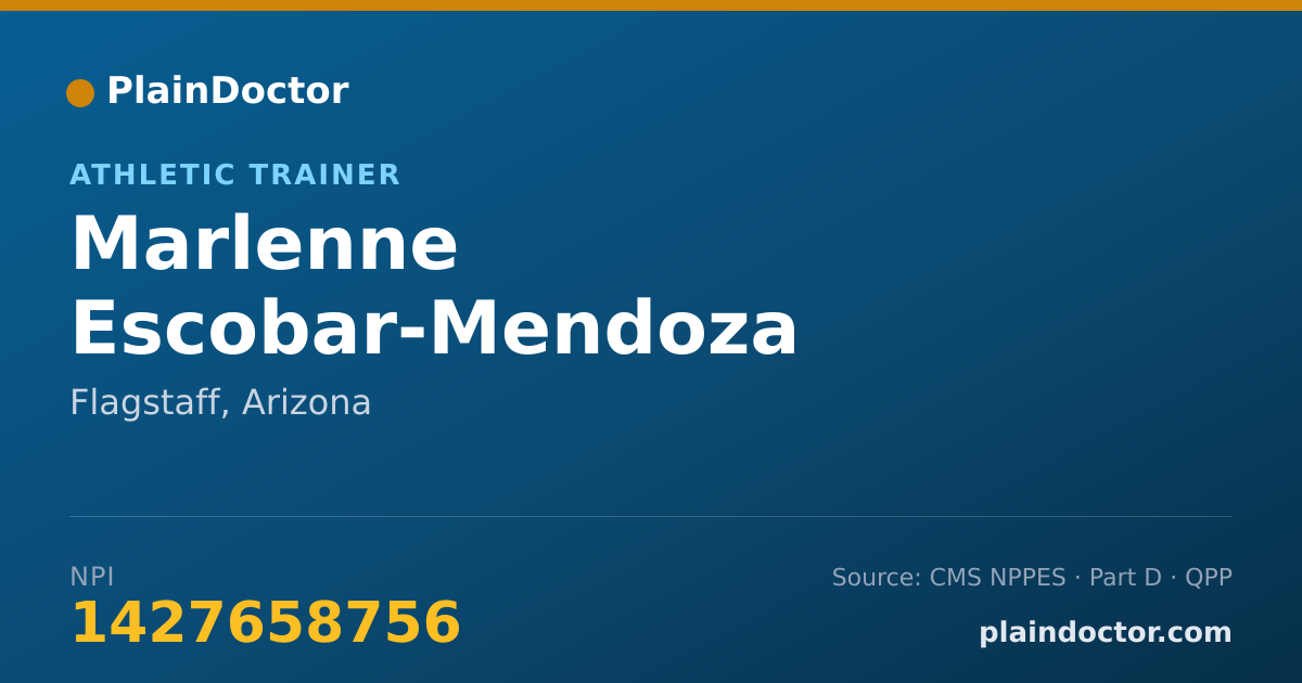 Shareable card for Marlenne Escobar-Mendoza - Athletic Trainer, Flagstaff, AZ