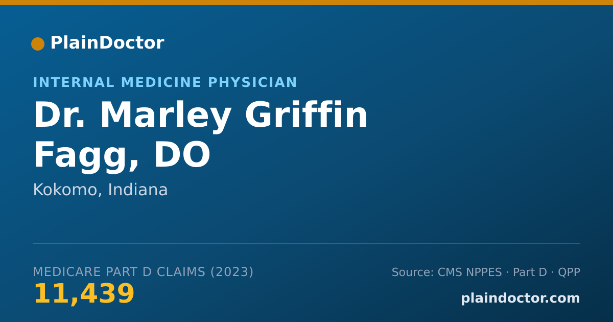 Shareable card for Marley Griffin Fagg, DO - Internal Medicine Physician, Kokomo, IN
