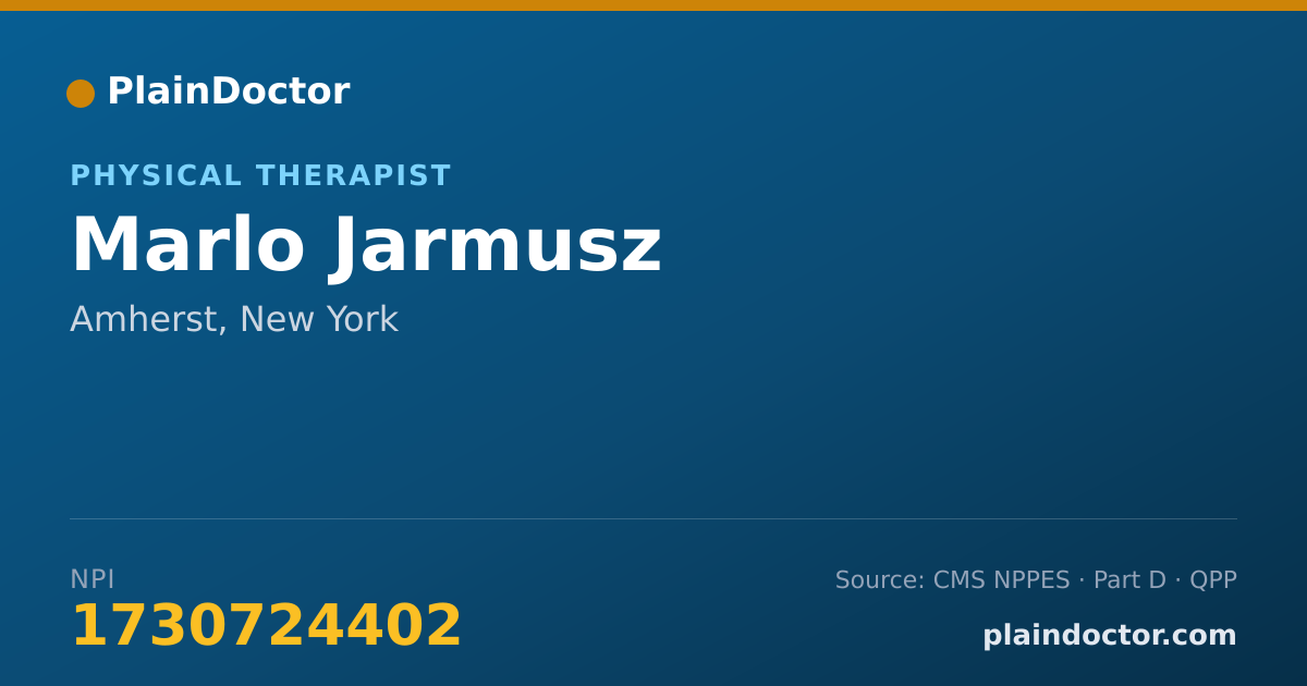 Shareable card for Marlo Jarmusz - Physical Therapist, Amherst, NY