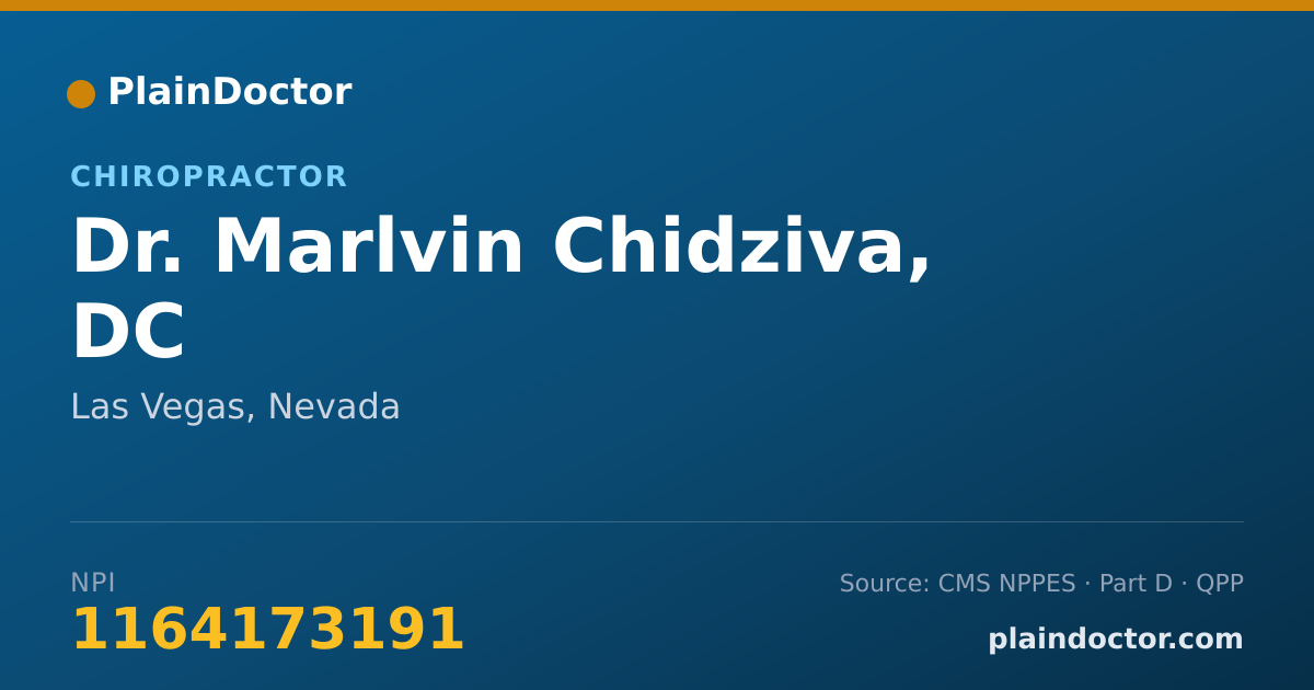 Shareable card for Marlvin Chidziva, DC - Chiropractor, Las Vegas, NV