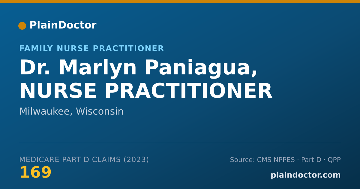 Shareable card for Marlyn Paniagua, NURSE PRACTITIONER - Family Nurse Practitioner, Milwaukee, WI