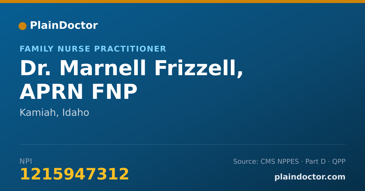 Shareable card for Marnell Frizzell, APRN  FNP - Family Nurse Practitioner, Kamiah, ID