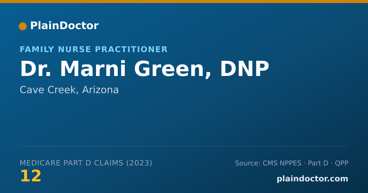 Shareable card for Marni Green, DNP - Family Nurse Practitioner, Cave Creek, AZ
