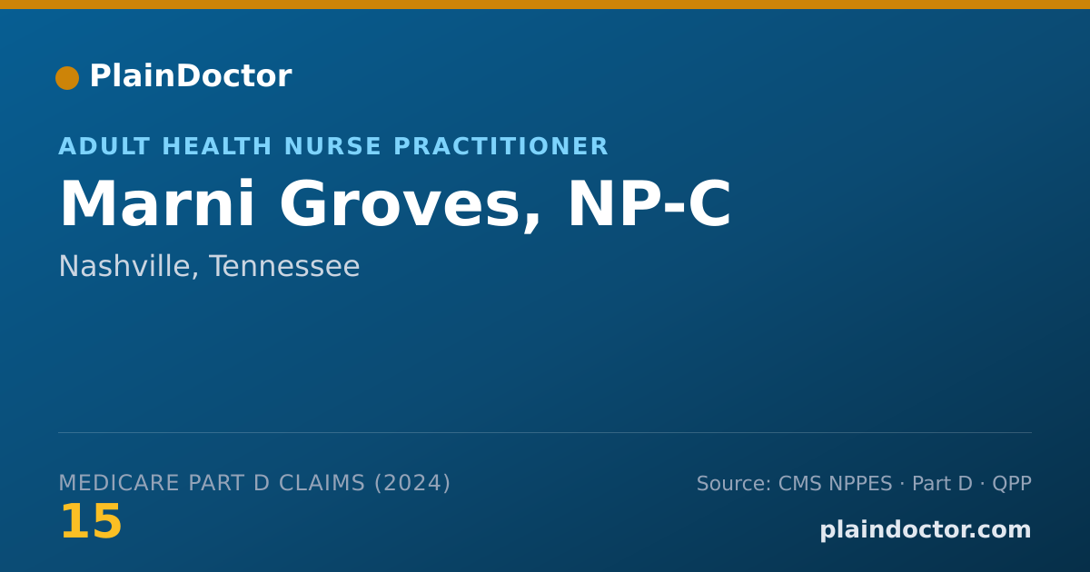 Shareable card for Marni Groves, NP-C - Adult Health Nurse Practitioner, Nashville, TN