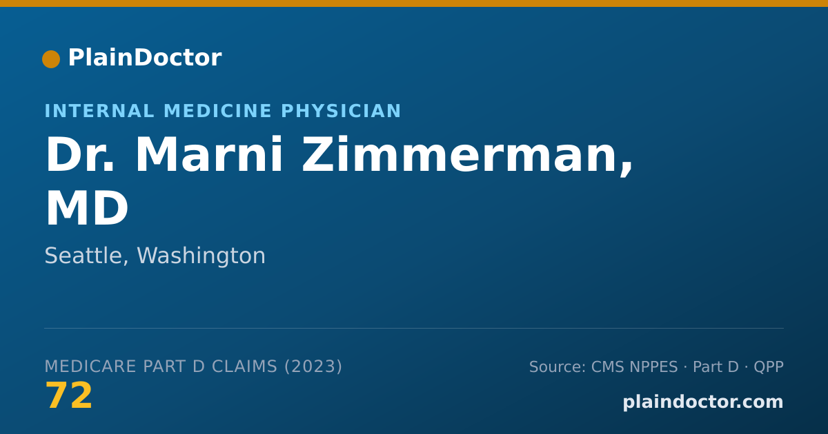 Shareable card for Marni Zimmerman, MD - Internal Medicine Physician, Seattle, WA