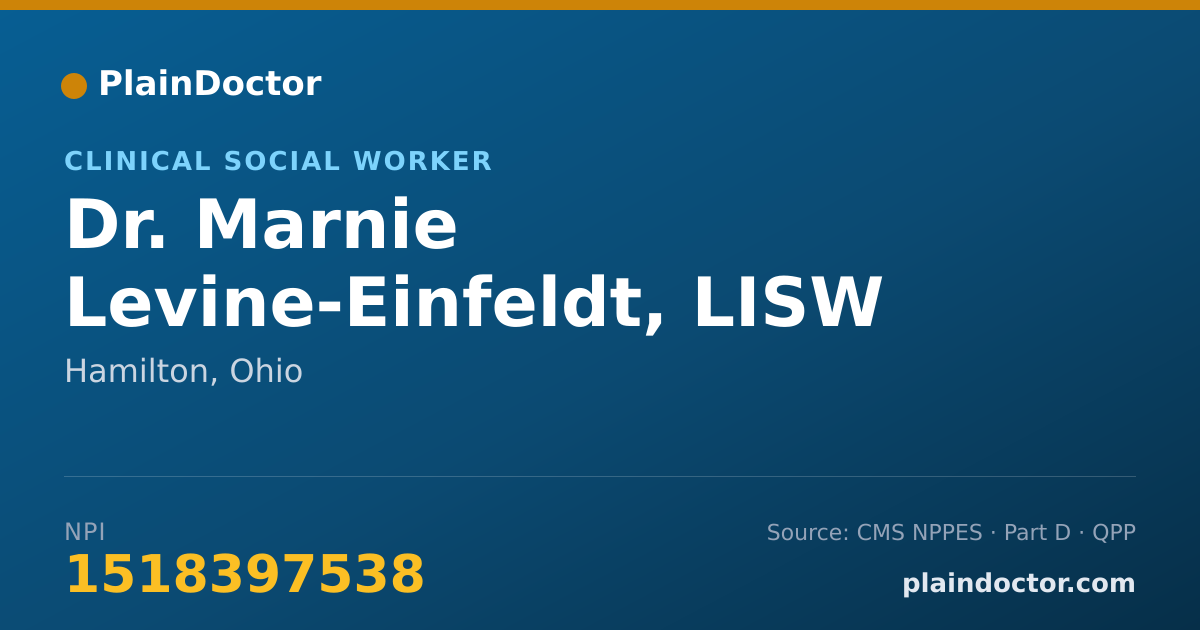 Shareable card for Marnie Levine-Einfeldt, LISW - Clinical Social Worker, Hamilton, OH