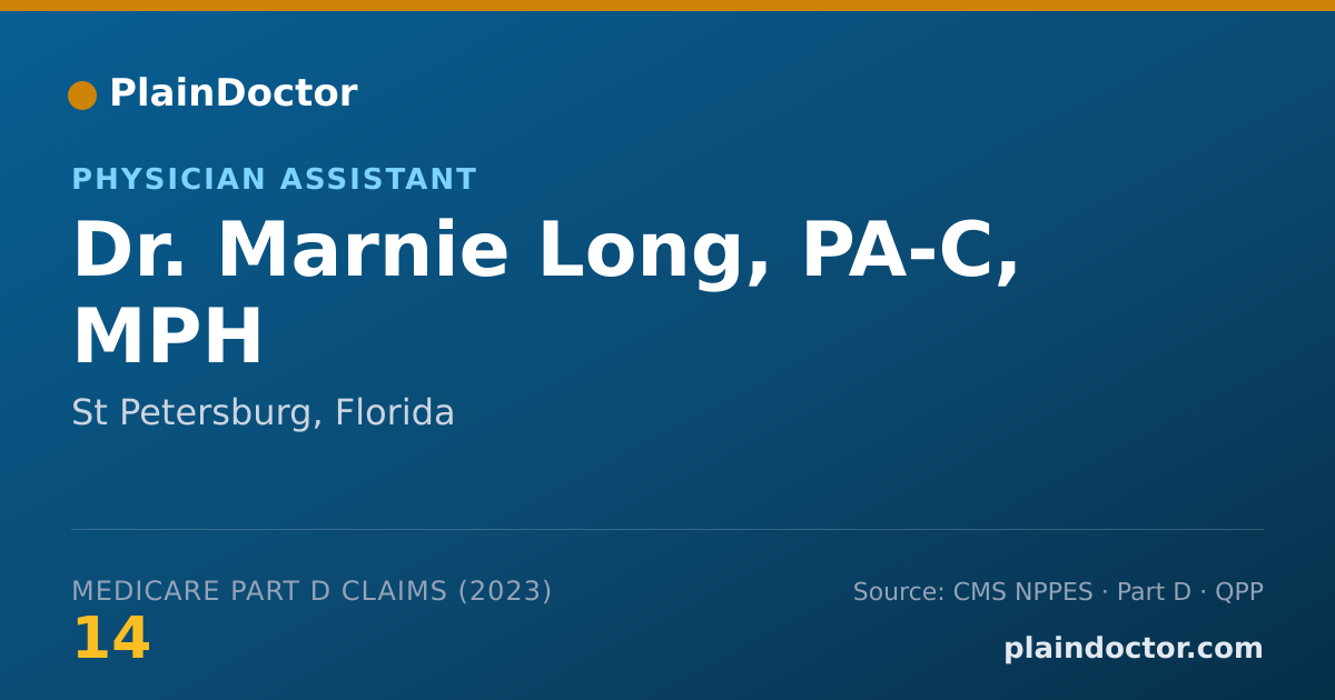 Shareable card for Marnie Long, PA-C, MPH - Physician Assistant, St Petersburg, FL