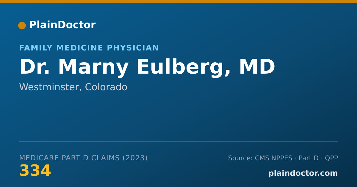 Shareable card for Marny Eulberg, MD - Family Medicine Physician, Westminster, CO