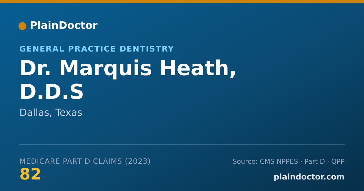 Shareable card for Marquis Heath, D.D.S - General Practice Dentistry, Dallas, TX
