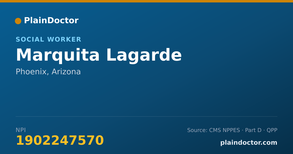 Shareable card for Marquita Lagarde - Social Worker, Phoenix, AZ