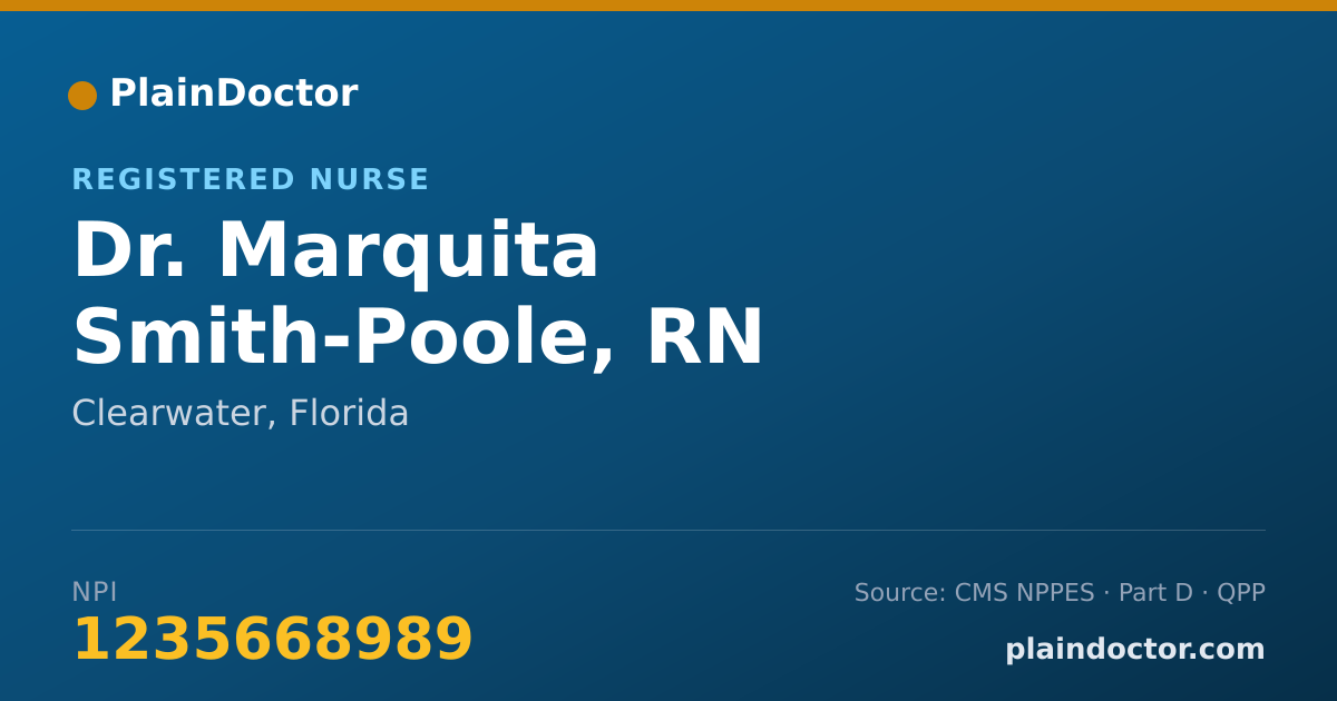 Shareable card for Marquita Smith-Poole, RN - Registered Nurse, Clearwater, FL