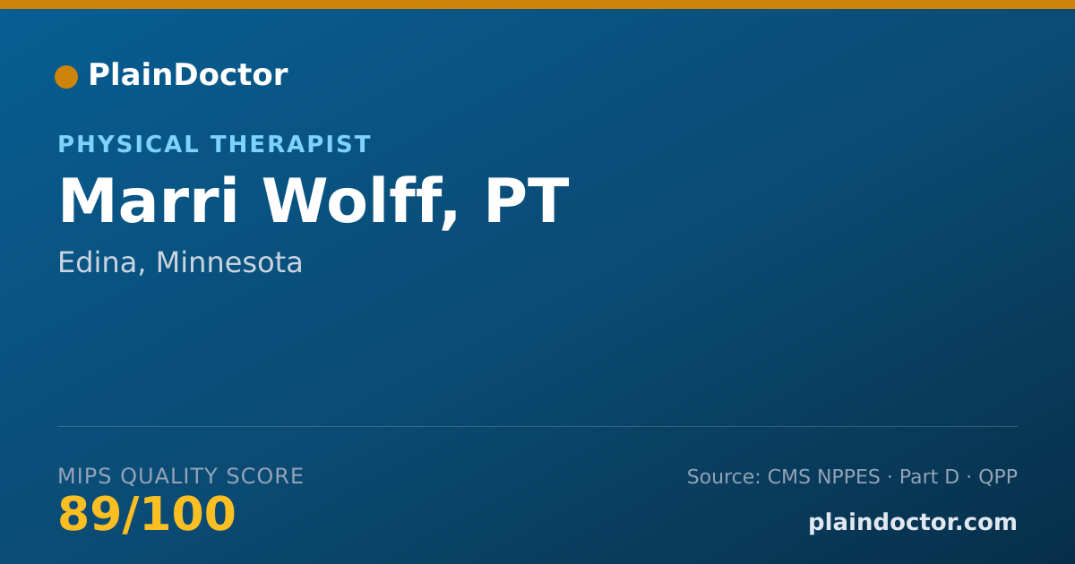 Shareable card for Marri Wolff, PT - Orthopedic Physical Therapist, Edina, MN