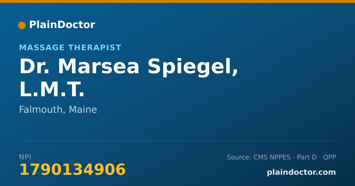 Shareable card for Marsea Spiegel, L.M.T. - Massage Therapist, Falmouth, ME
