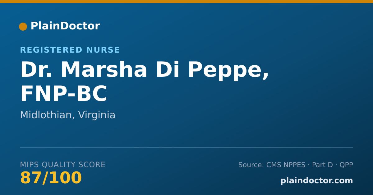 Shareable card for Marsha Di Peppe, FNP-BC - Registered Nurse, Midlothian, VA