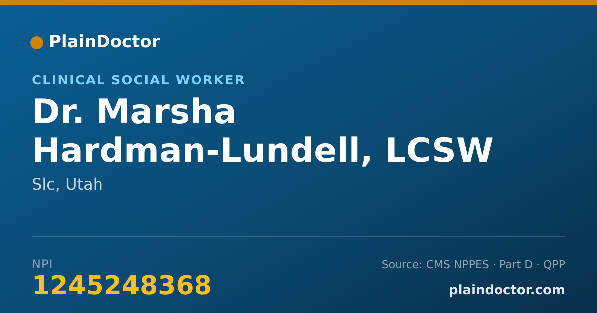 Shareable card for Marsha Hardman-Lundell, LCSW - Clinical Social Worker, Slc, UT