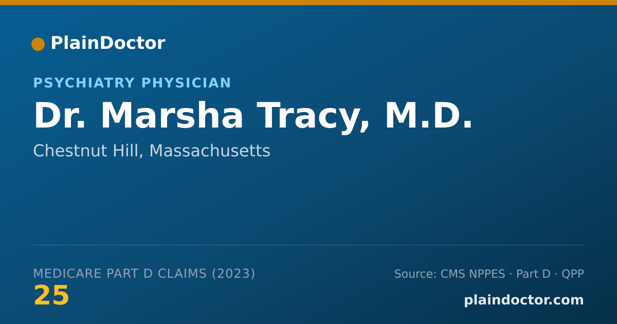 Shareable card for Marsha Tracy, M.D. - Psychiatry Physician, Chestnut Hill, MA