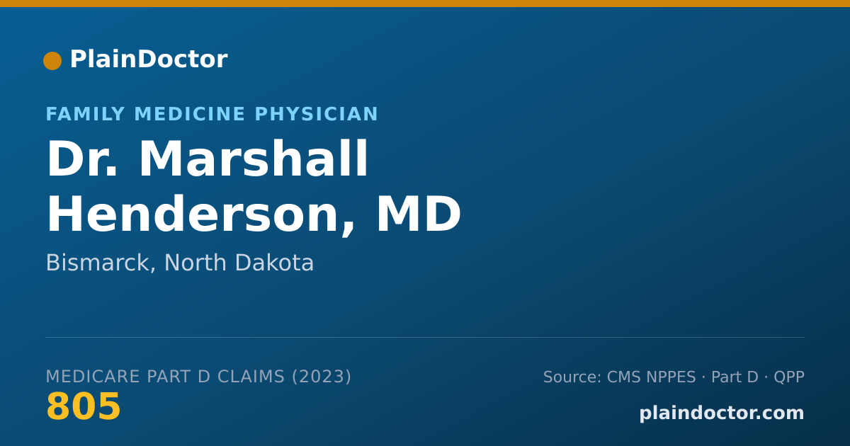 Shareable card for Marshall Henderson, MD - Family Medicine Physician, Bismarck, ND