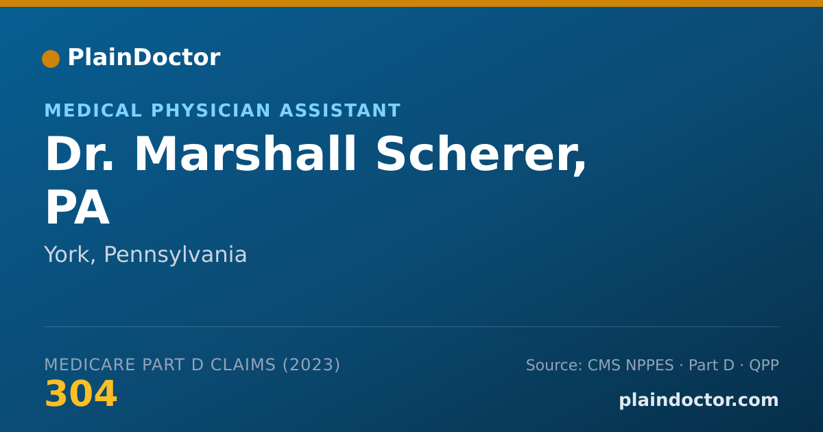Shareable card for Marshall Scherer, PA - Medical Physician Assistant, York, PA