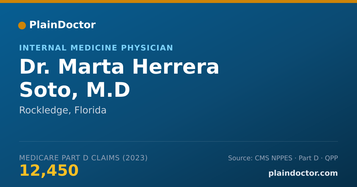 Shareable card for Marta Herrera Soto, M.D - Internal Medicine Physician, Rockledge, FL