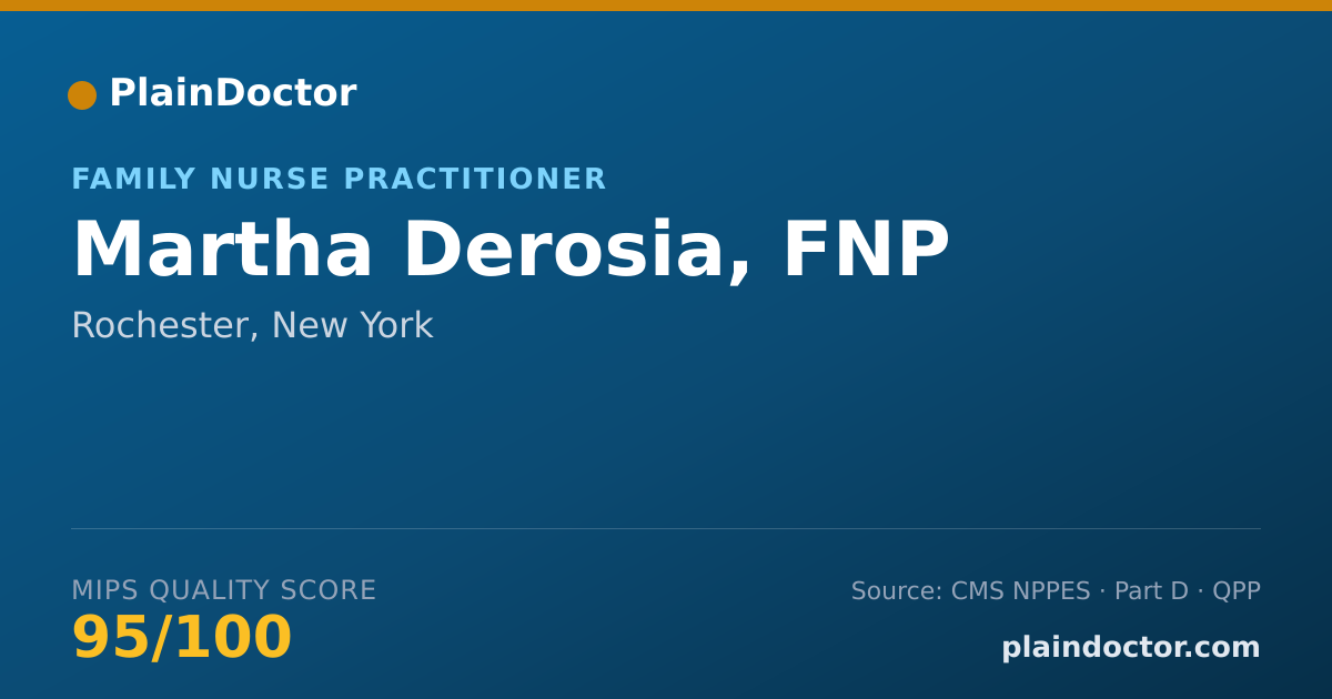 Shareable card for Martha Derosia, FNP - Family Nurse Practitioner, Rochester, NY
