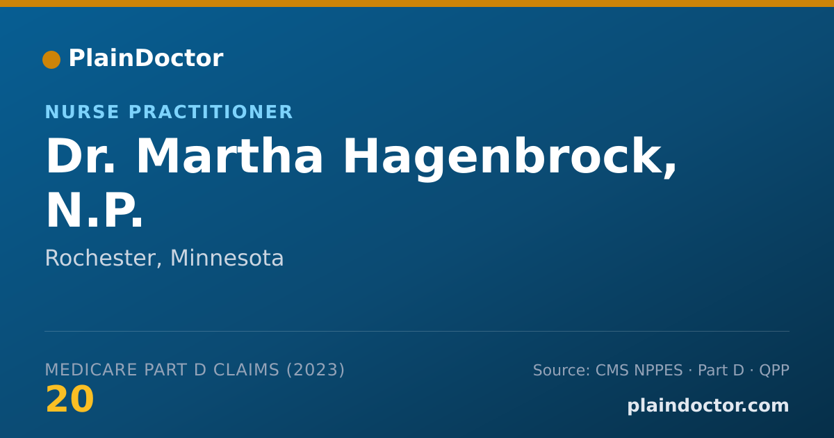 Shareable card for Martha Hagenbrock, N.P. - Nurse Practitioner, Rochester, MN