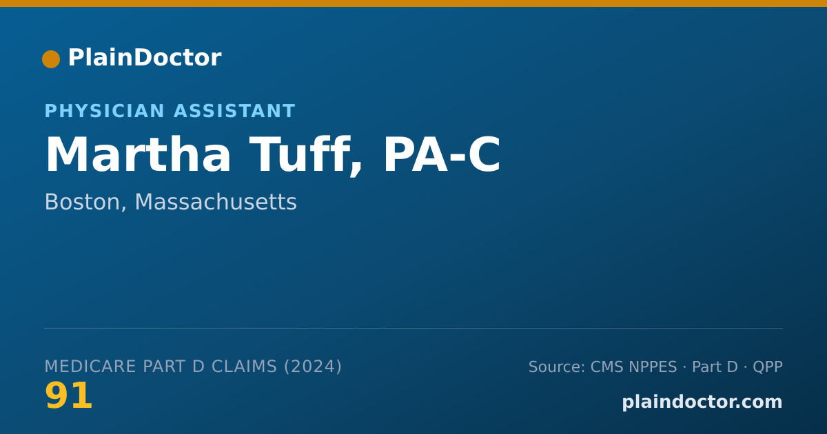 Shareable card for Martha Tuff, PA-C - Physician Assistant, Boston, MA