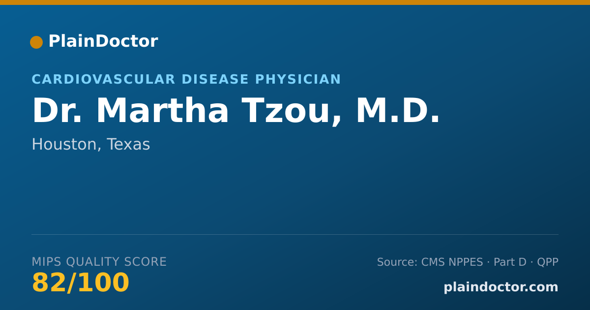 Shareable card for Martha Tzou, M.D. - Cardiovascular Disease Physician, Houston, TX