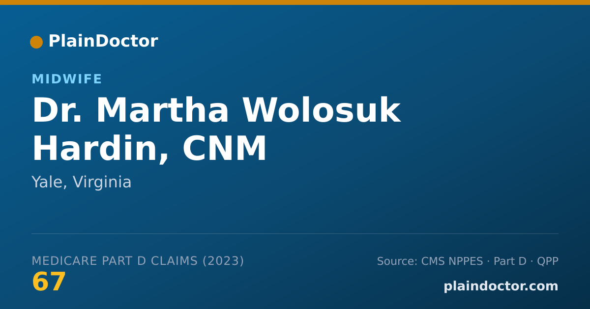 Shareable card for Martha Wolosuk Hardin, CNM - Midwife, Yale, VA
